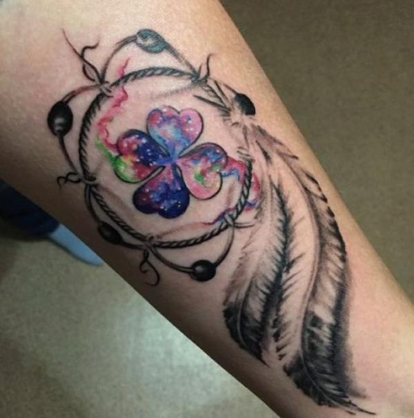 shamrock dream catcher tattoo