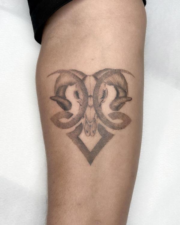Aries arm tattoo