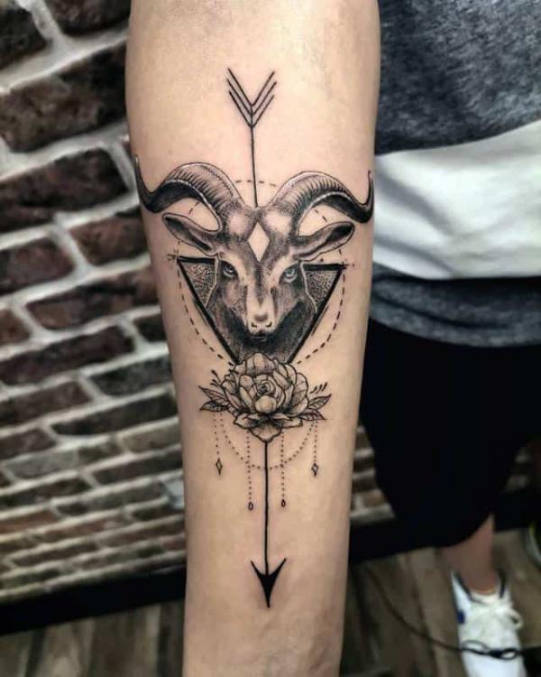 Aries forearm tattoo
