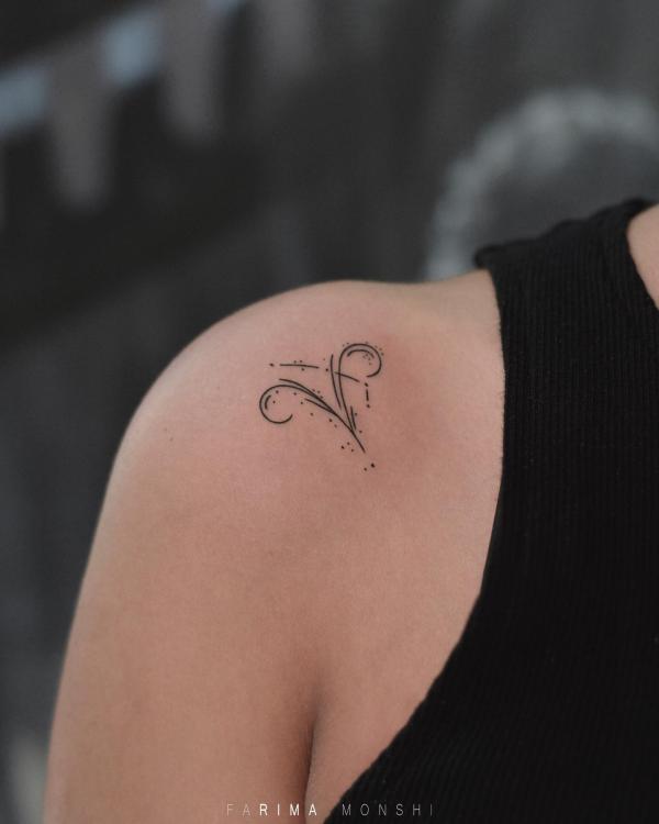 Aries shuolder tattoo