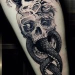 Black and white death eater tattoo