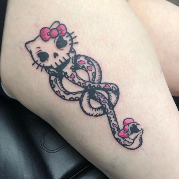 Cute death eater tattoo for girl