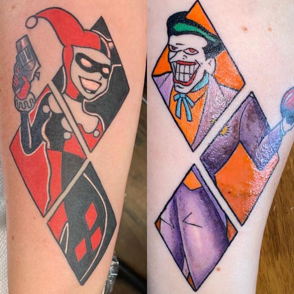 Harley Quinn and Joker Suicide Squad tattoo