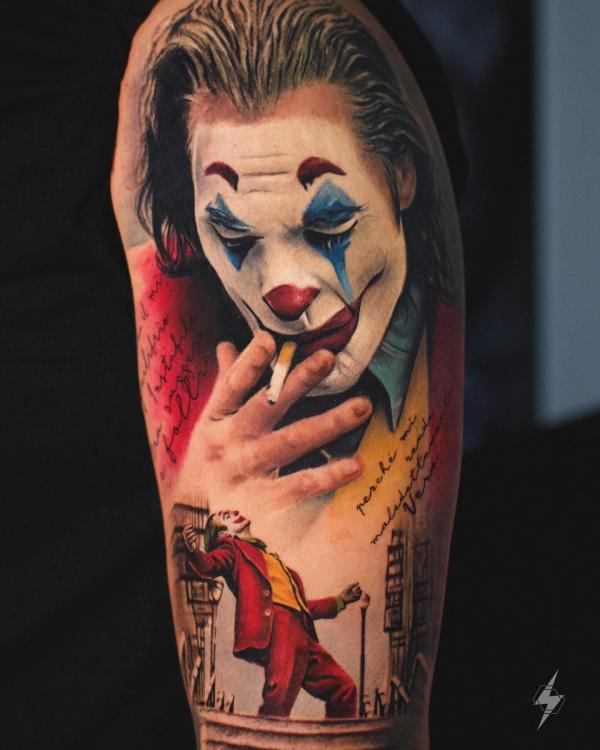 Joker half sleeve tattoo