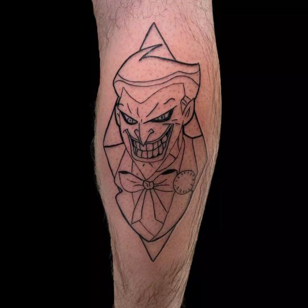 Joker outline tattoo
