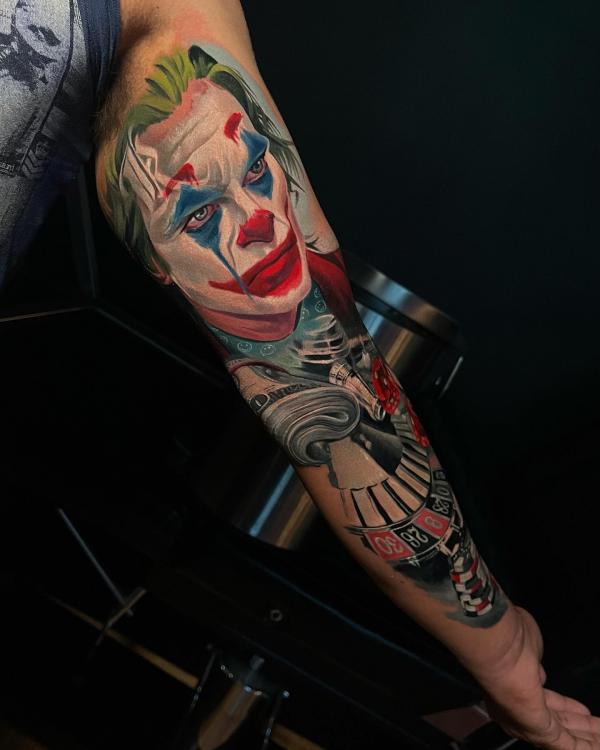 Joker tattoo sleeve