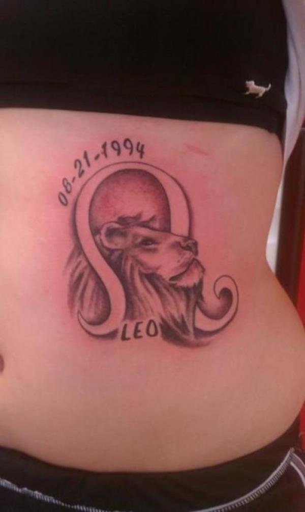 Leo low back tattoo