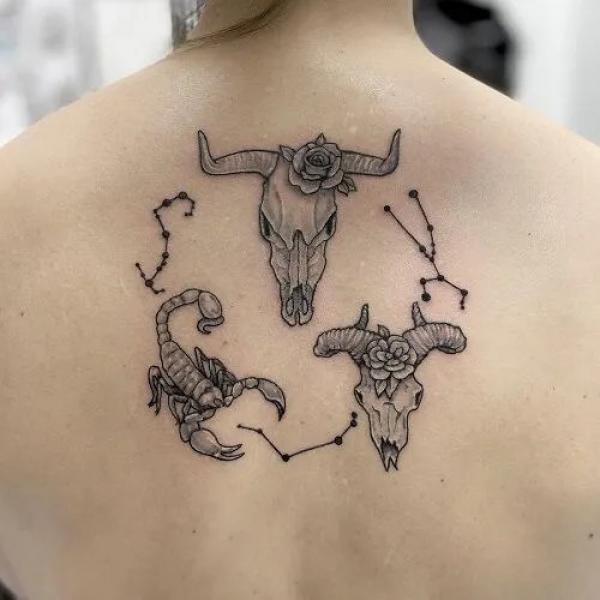 Scorpio Taurus and Aries tattoo