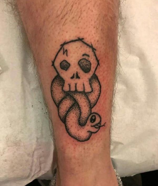 Simple death eater tattoo