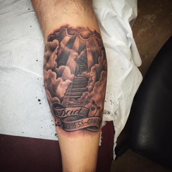 Small stairway to heaven tattoo
