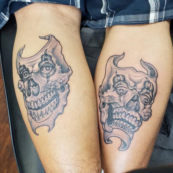 Smile Now Cry Later Skull Tattoo