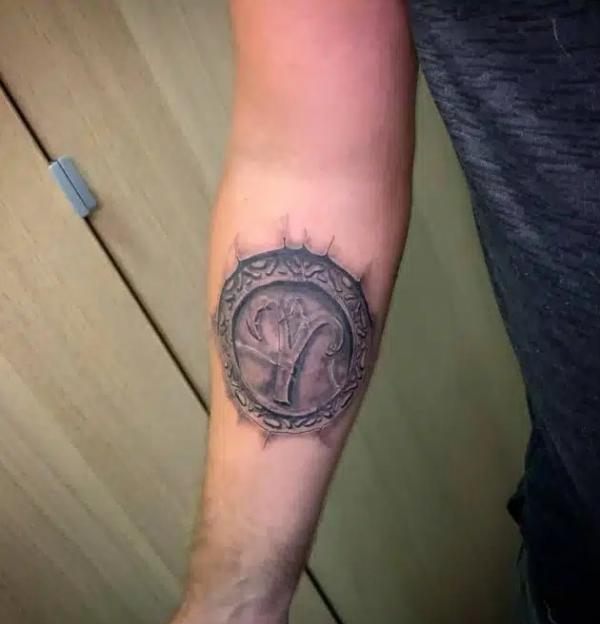 Stone Aries tattoo
