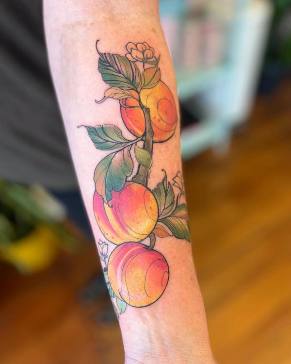50 Peach Tattoo Designs with Meaning Art and Design