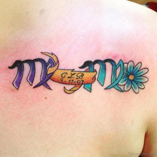 Two Virgo zodiac signs with date tattoo