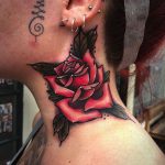 70 Masterful Rose Neck Tattoos and Their Meanings | Art and Design