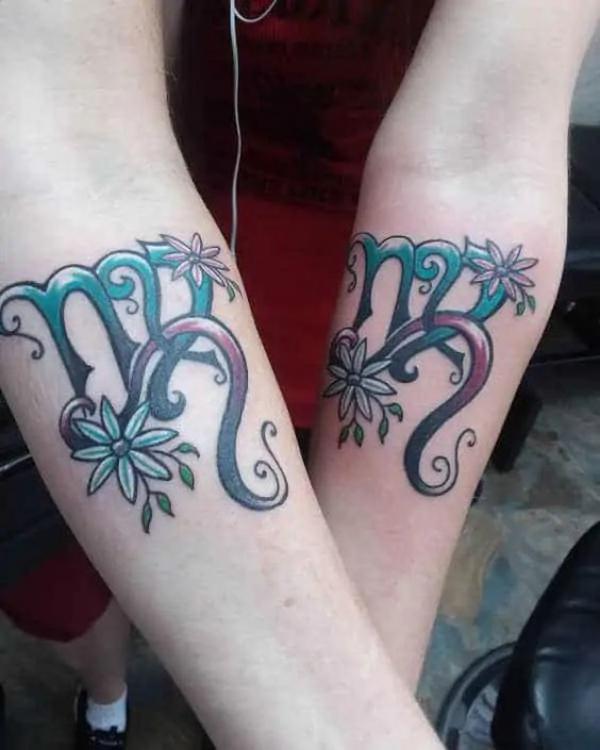Virgo and leo tattoo
