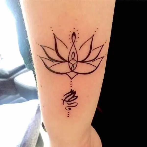 Virgo lotus flower tattoo