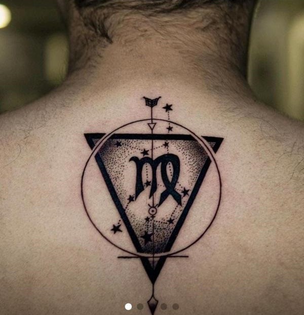 Virgo Tattoo Zodiac Symbol Astrology, virgo, leaf, monochrome, astrological  Sign png | Klipartz