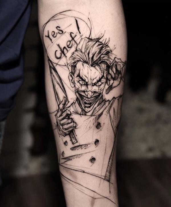 Yes chef joker tattoo