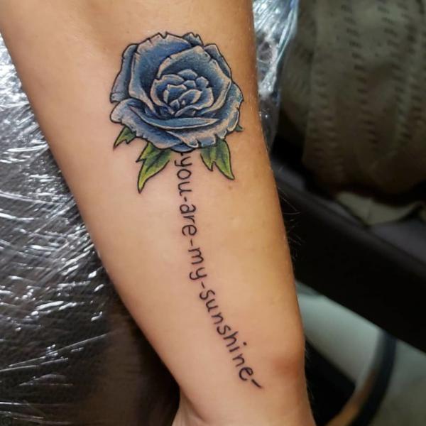 You Are My Sunshine Tattoo Blue Rose tattoo