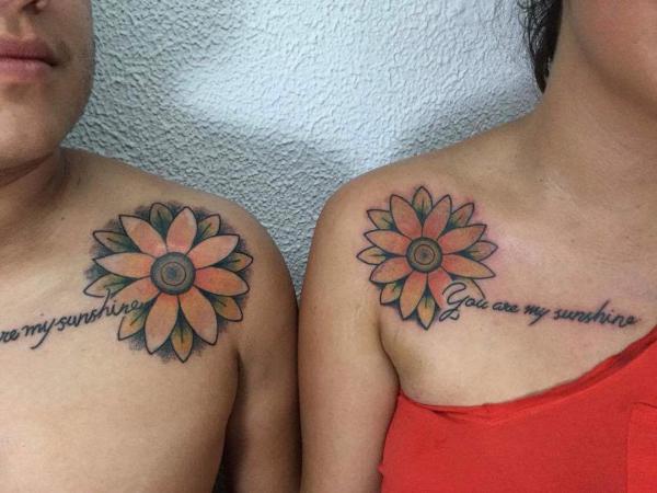 You are my sunshine couple tattoo