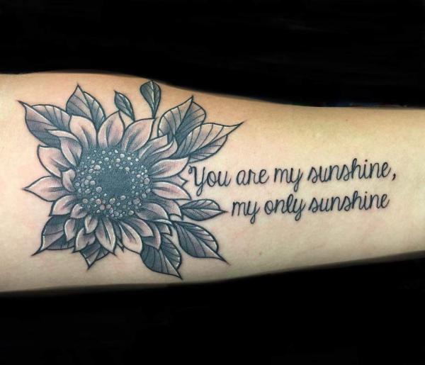 You are my sunshine my only sunshine tattoo forearm