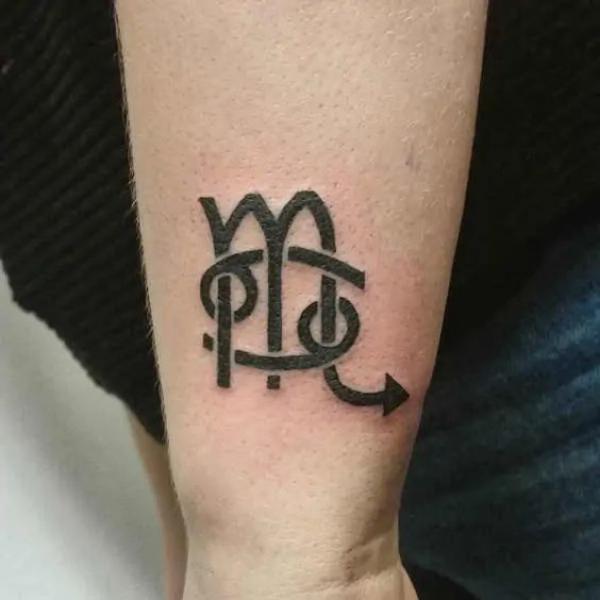 Zodiac cancer and scorpio sign tattoo