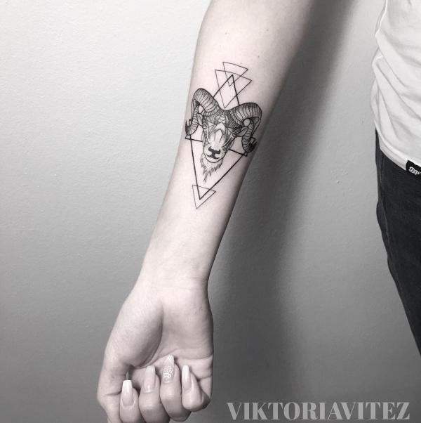 aries ram forearm tattoo