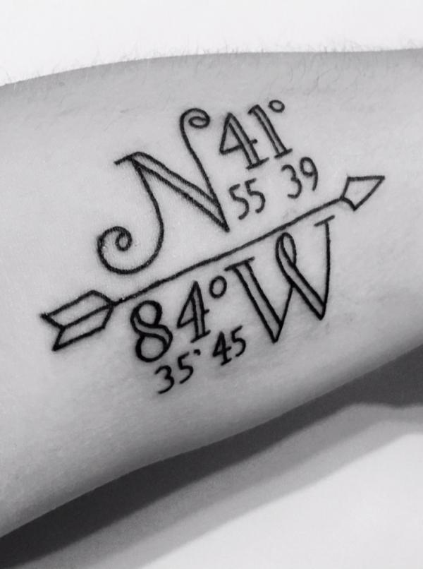 coordinate with arrow tattoo