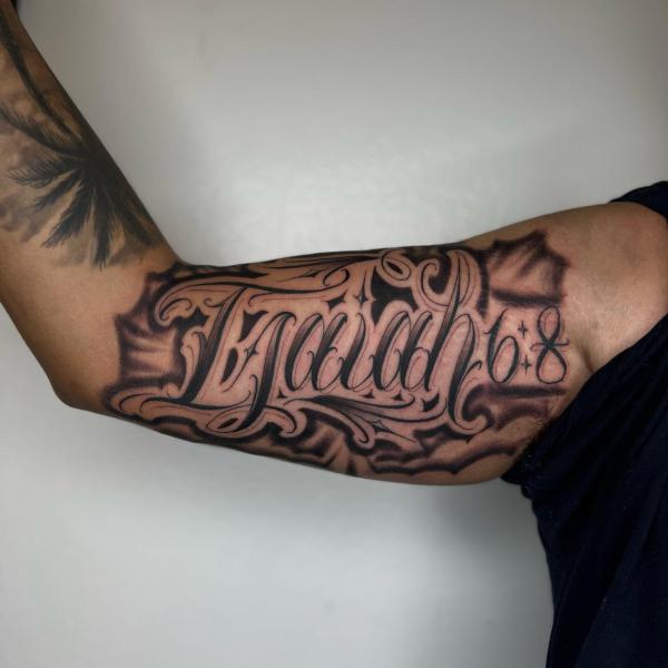 isaiah 6 8 lettering tattoo