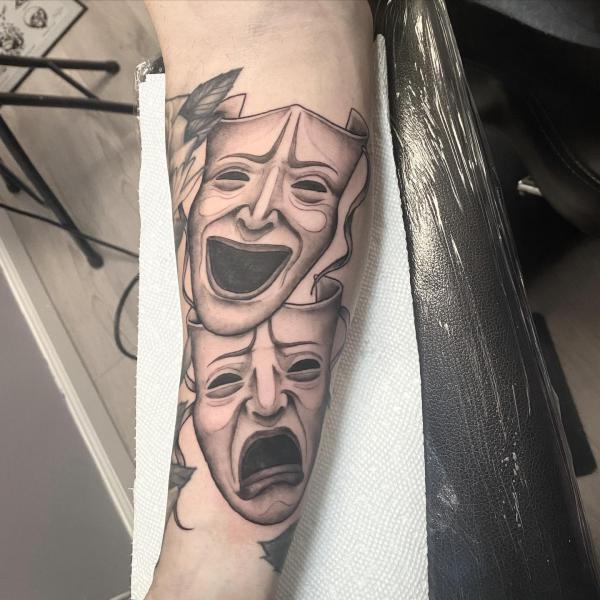 laugh now cry later gemini tattoo