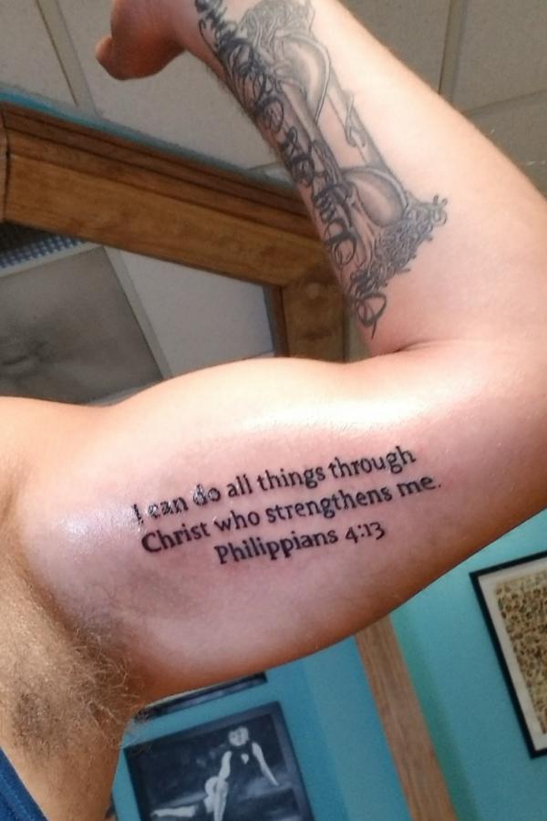 philippians 4 13 Bible verse tattoo