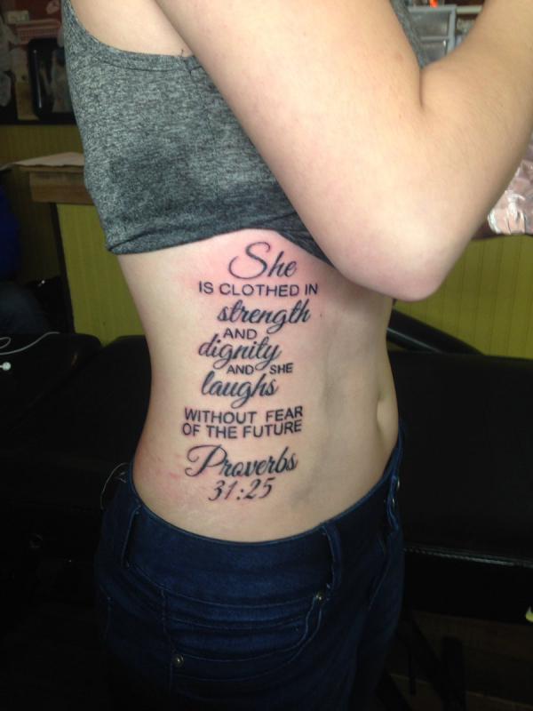 philippians 4 13 side tattoo