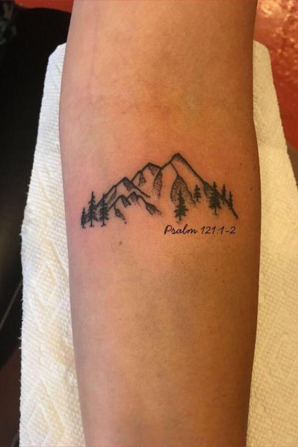 psalm 121 with mountain tattoo