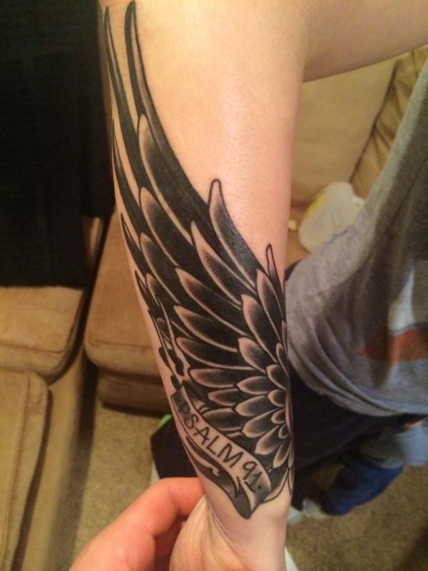 psalm 91 wing tattoo