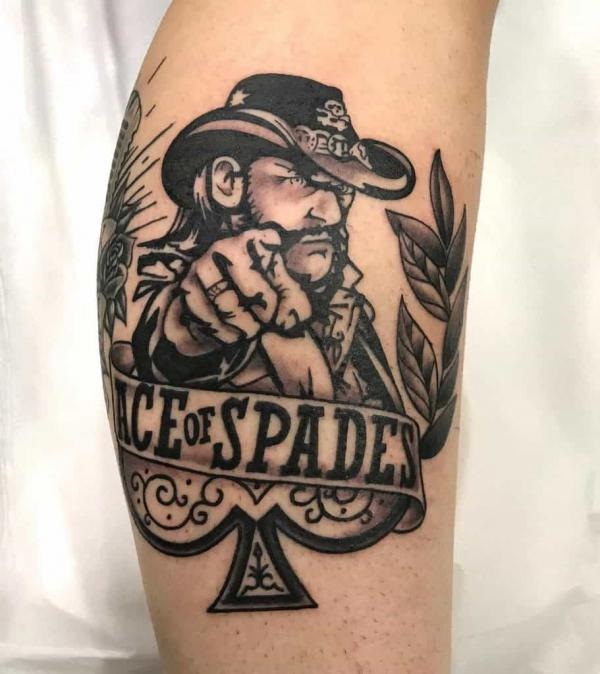 Ace of spades and Lemmy Motorhead tattoo