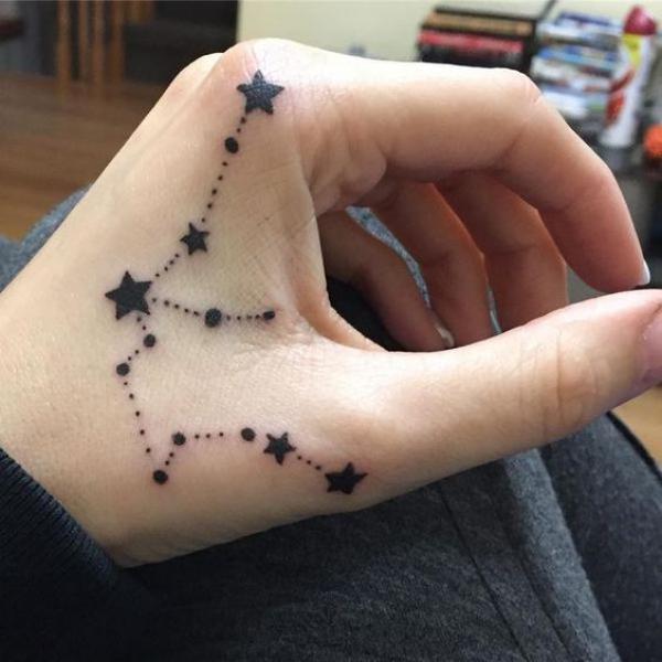 Aquarius constellation tattoo thenar Web Space