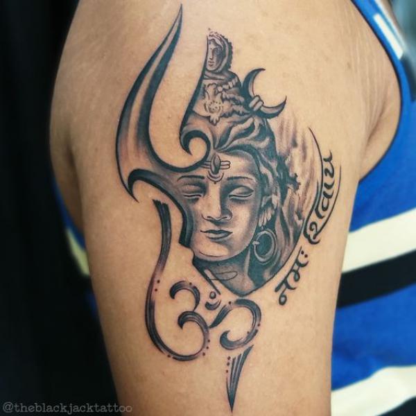 Buddha and Om Namah Shivaya tattoo