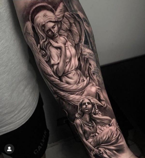 Guardian angels tattoo sleeve