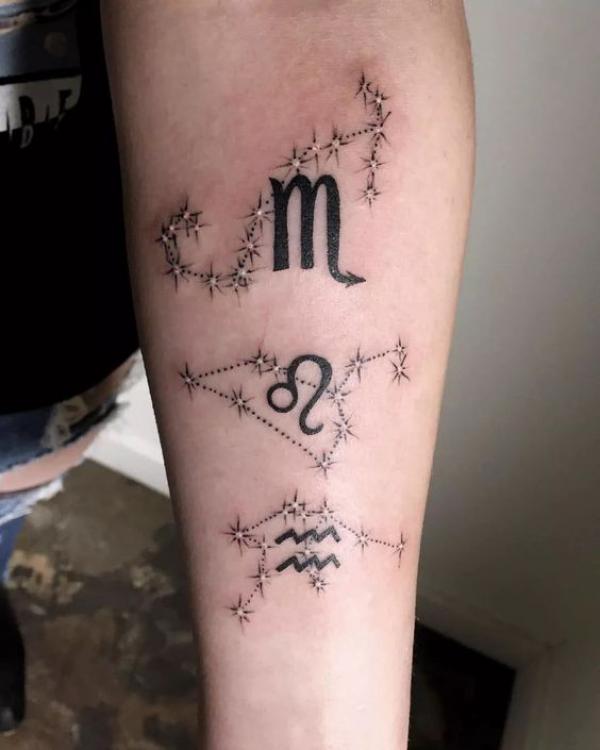 aquarius scorpio and Leo tattoo