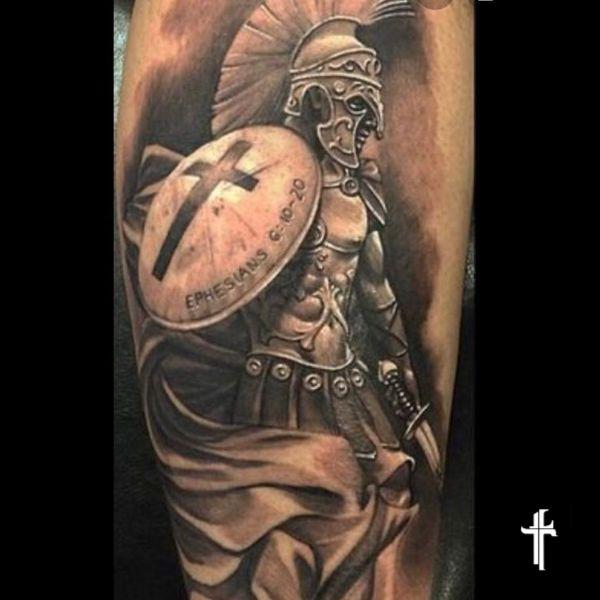 armor of god shield tattoo