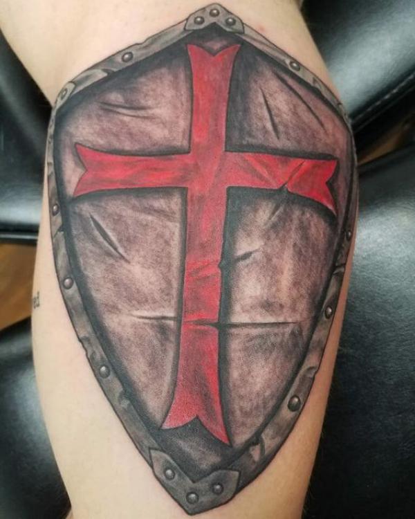 crusader shield tattoo