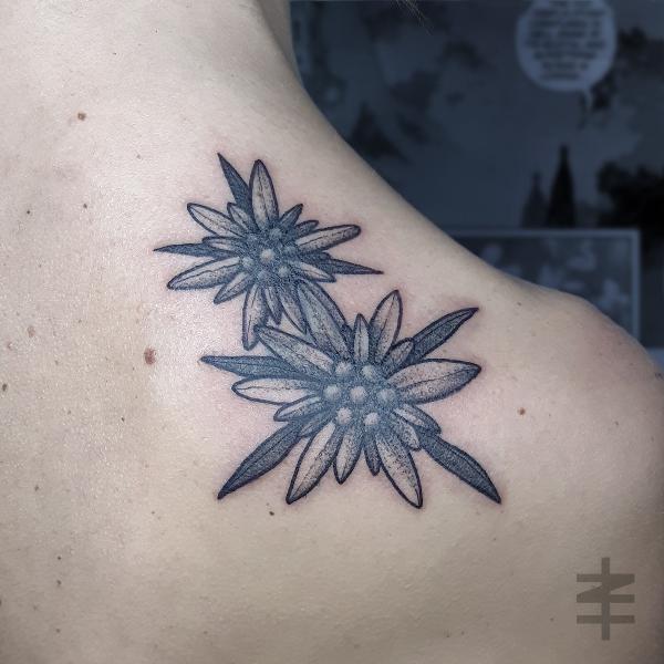 edelweiss shoulder tattoo