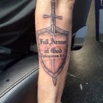 ephesians armor of god tattoo forearm