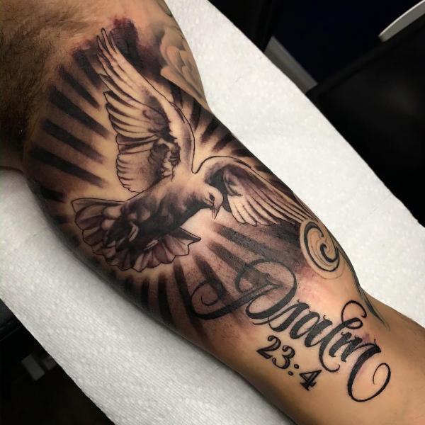 psalm 23 4 and eagle tattoo