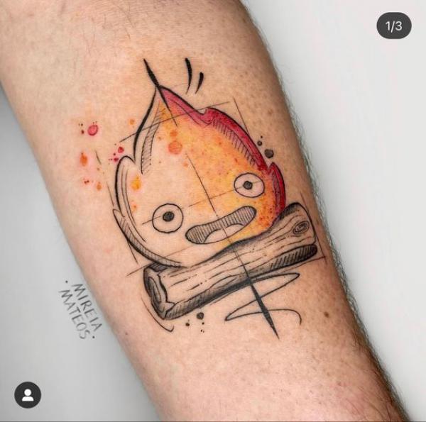 Firing Calcifer tattoo