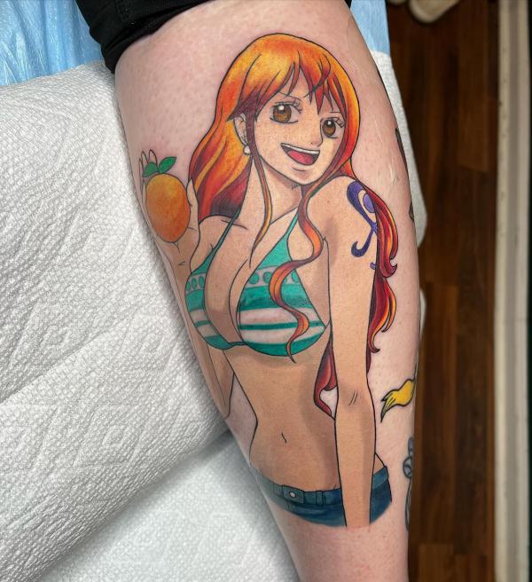Nami tattoo calf
