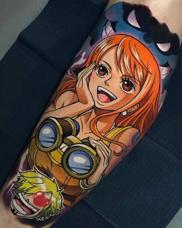 20 Inspiring Nami Tattoo Designs from One Piece Art and Design