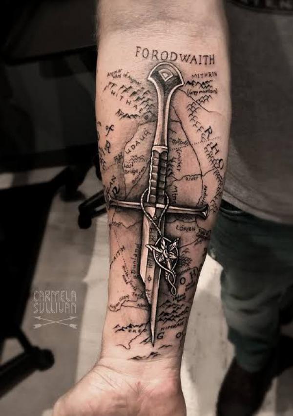 Anduril Flame of the West tattoo