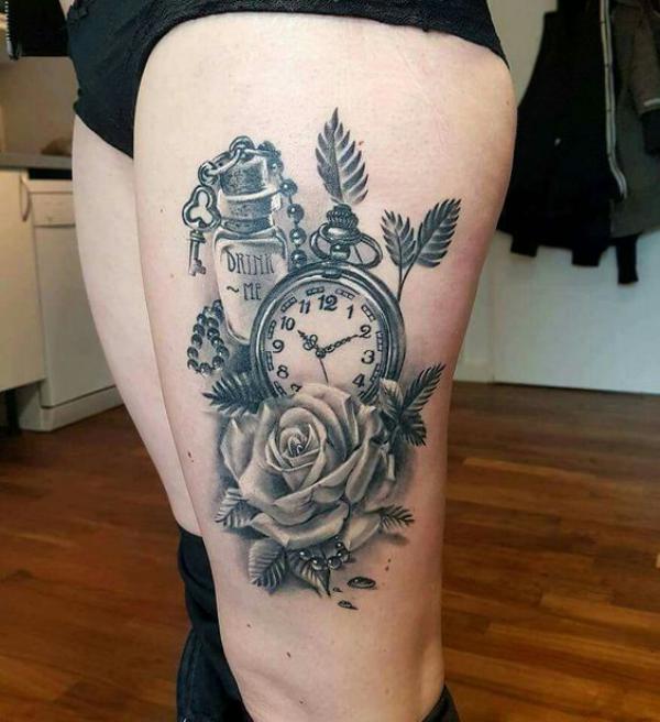 80 Rose and Clock Tattoo Designs to Inspire Your Next Ink Art and Design